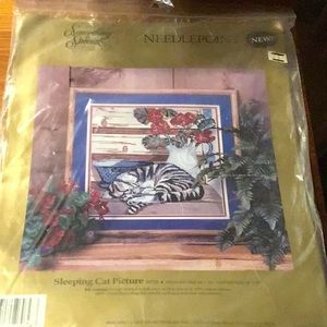 Sleeping Cat Needlepoint